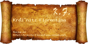 Kránitz Florentina névjegykártya